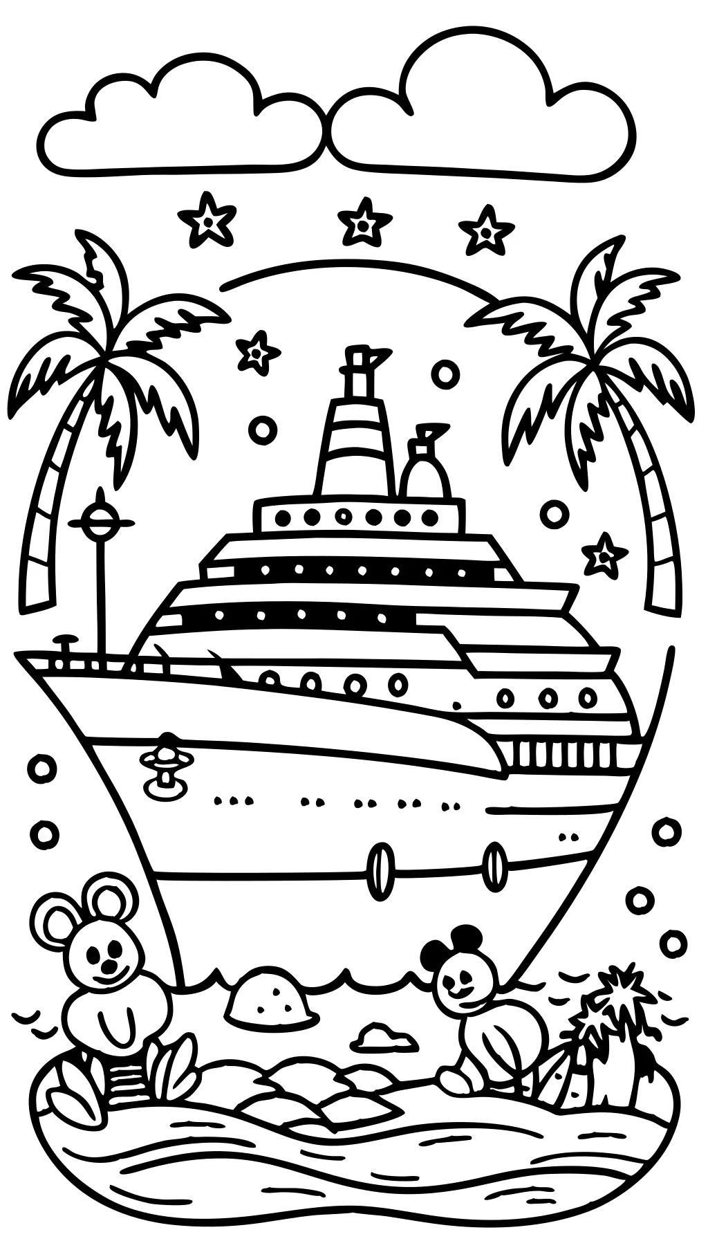 coloriages de croisière Disney